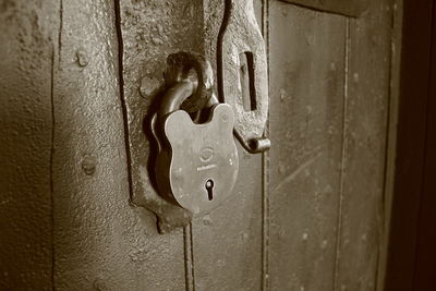 Close-up of closed door