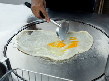 Roti with eggs