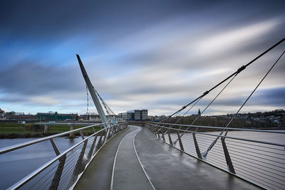 Bridge over river against sky