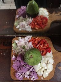 Variety of food on table