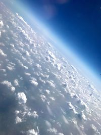 Aerial view of clouds in blue sky