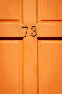 Close-up of closed door