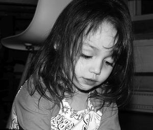 Close-up portrait of a girl