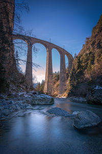 Bridge over river against sky