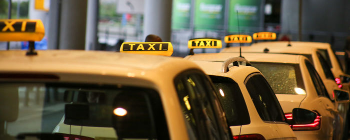 Close-up of yellow car