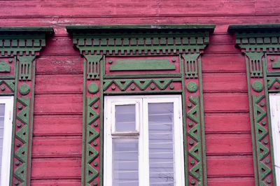 Closed door of building