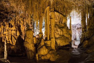 Rock formations in cave