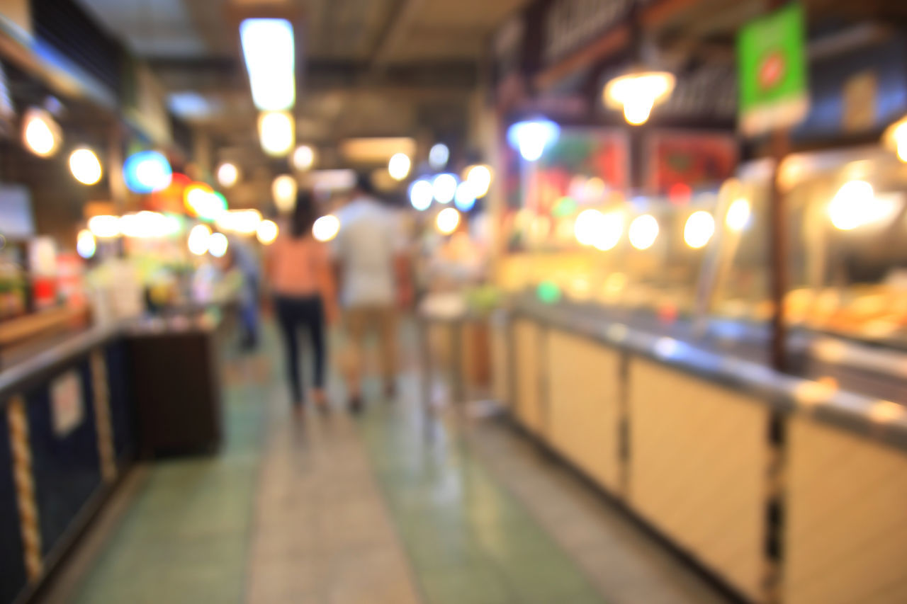 Background; blur; blurred; blurry; bokeh; business; busy; cafe; canteen; center; chair; coffee; court; crowd; customer; decoration; defocused; desk; dining; dinner; fast; focus; food; interior; kitchen; leisure; lifestyle; light; mall; people; restaurant;