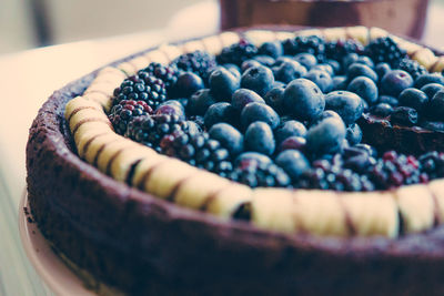 Close-up of cake on table