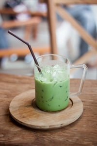 Close-up of drink on table