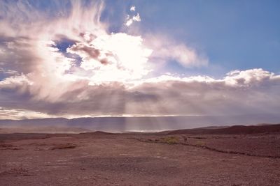 Scenic view of desert against sky