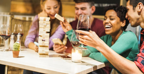 Group of people in restaurant