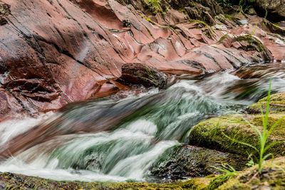 Scenic view of waterfall