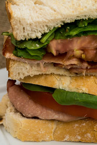 Close-up of burger