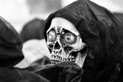 Portrait of woman wearing mask