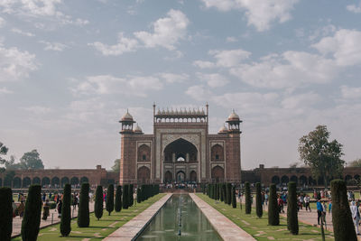 View of historical building against cloudy sky