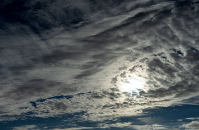 Low angle view of storm clouds in sky