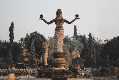 Statue of temple against sky