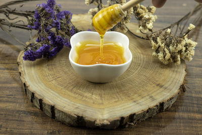 Close-up of drink on table