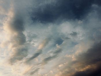 Low angle view of clouds in sky