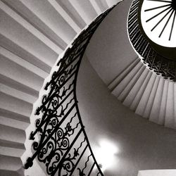 Low angle view of spiral staircase
