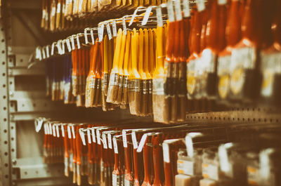 Close-up of clothes for sale