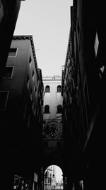 Low angle view of buildings in city