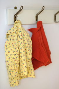 Clothes hanging on hook