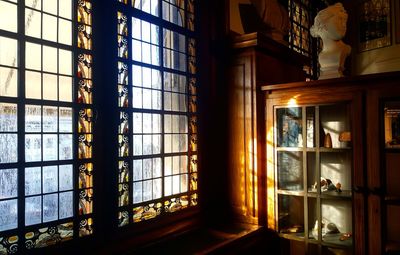 Interior of illuminated building