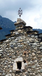 Low angle view of built structure against sky