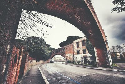 Bridges over road against sky