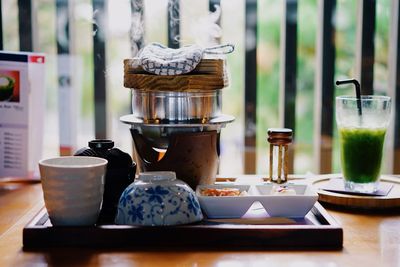 Close-up of drink on table