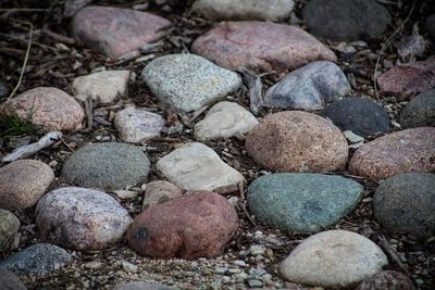 Full frame shot of pebbles