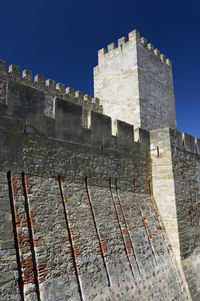 View of built structure against blue sky