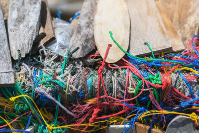 Close-up of fishing net