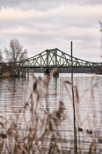 Bridge over river against sky