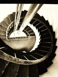 Close-up of spiral staircase