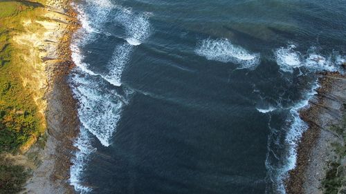 High angle view of beach