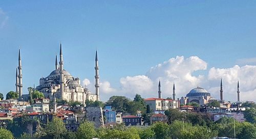 View of church against blue sky