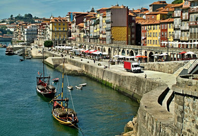 Boats in sea