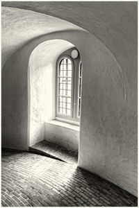 Interior of historic building in old round tower in copenhagen
