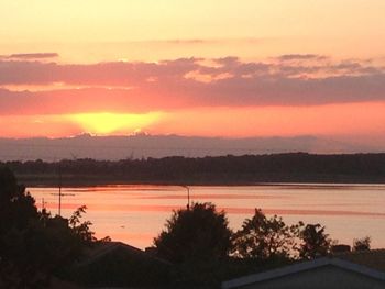 Scenic view of landscape at sunset