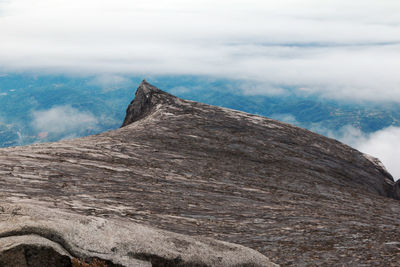 Low angle view of mountain against sky