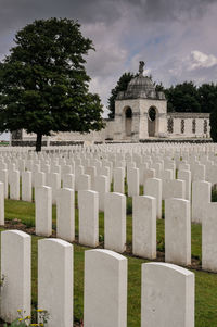 View of cemetery against sky