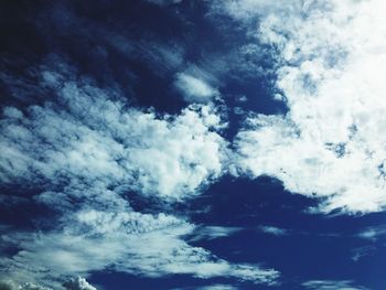 Low angle view of clouds in sky