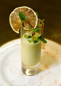 Close-up of drink on table