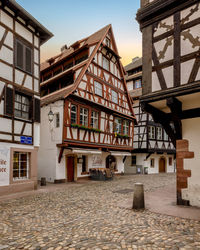 Strolling through petite france in strasbourg, alsace, france