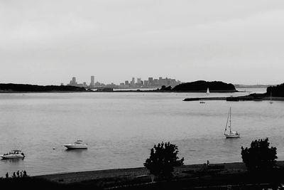 Boats in sea
