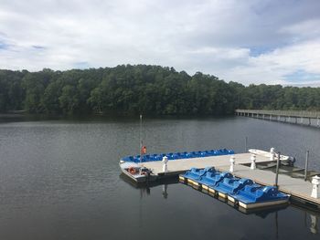 Scenic view of river against sky