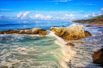 Scenic view of sea against sky